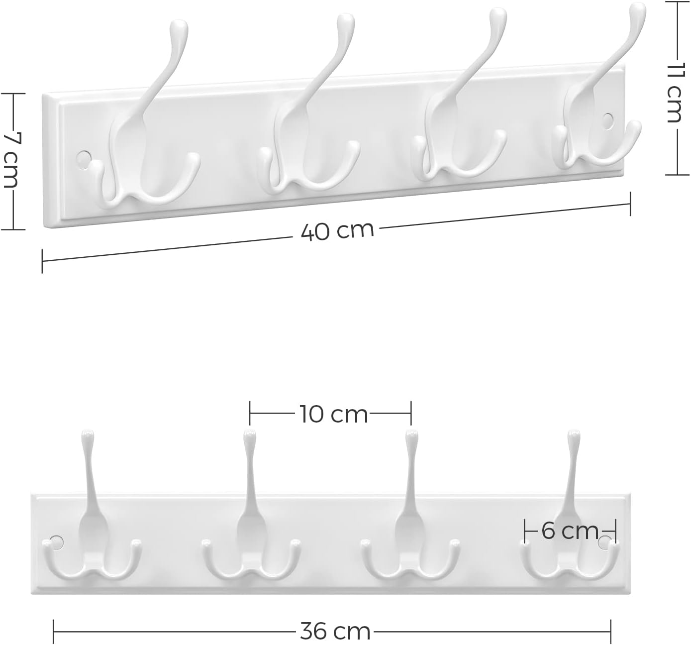 SONGMICS Wall-Mounted Coat Rack