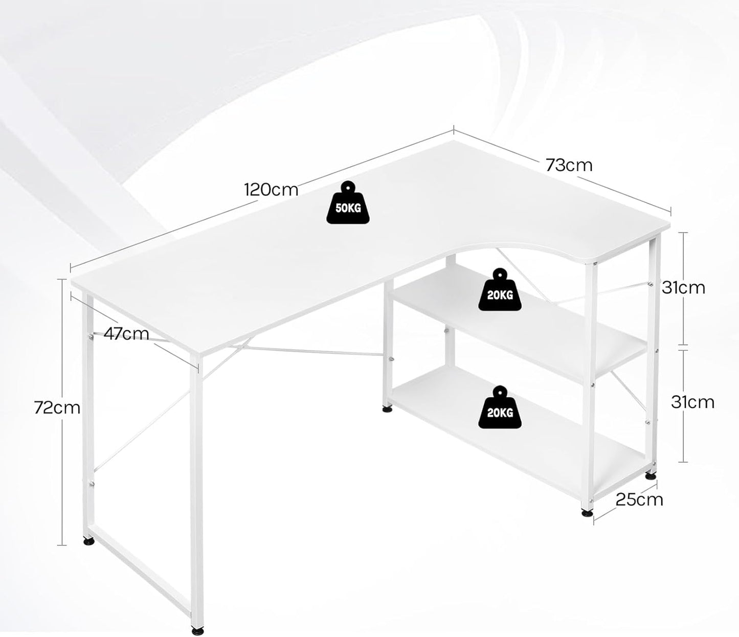 WOLTU Corner Desk