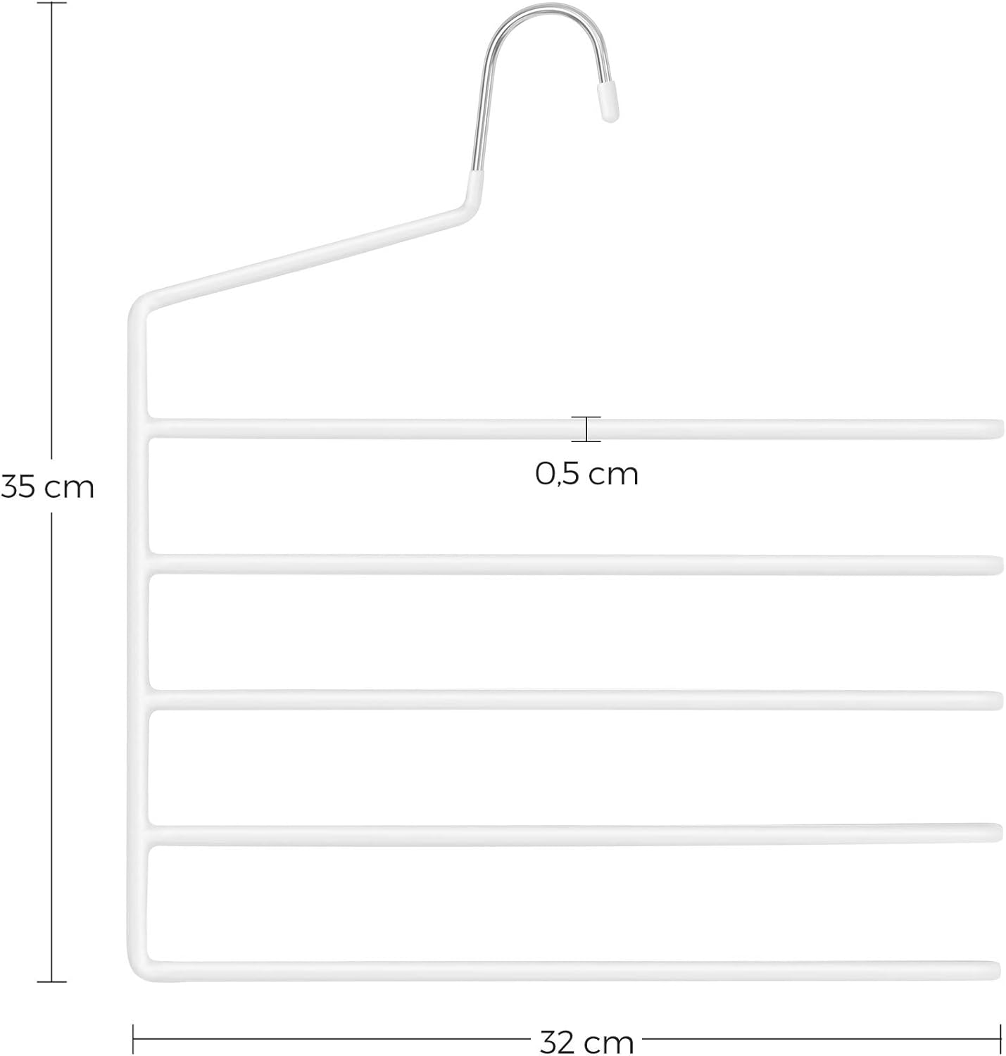 SONGMICS Set of 4 Multiple Clothes Hanger