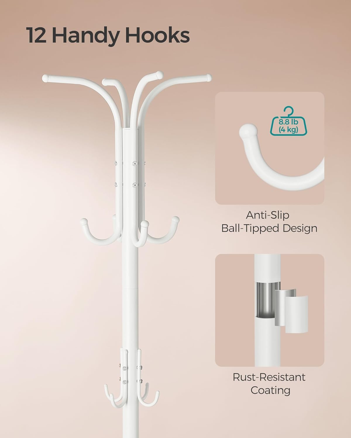 SONGMICS Coat Rack Freestanding