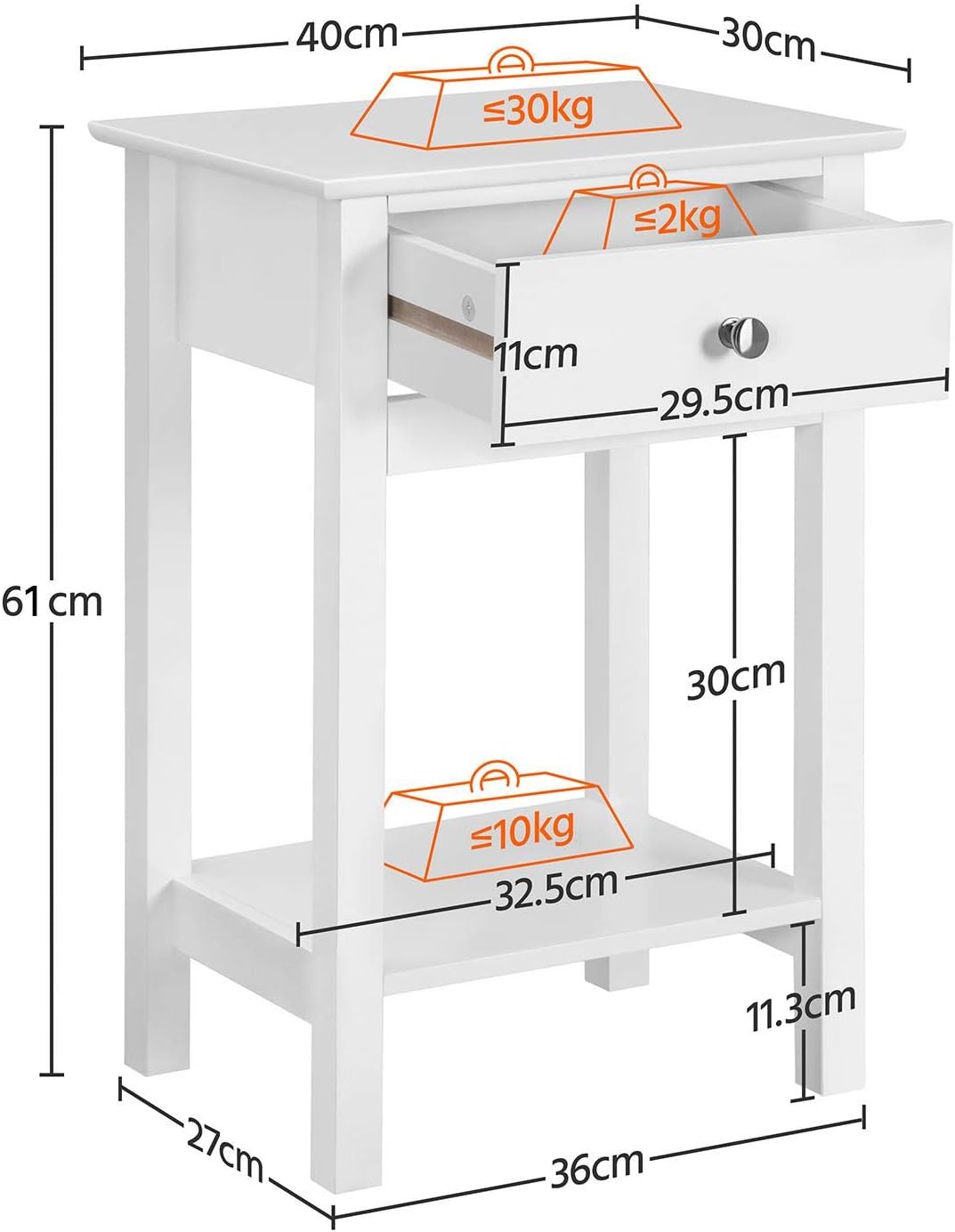 Costoffs Set of 2 Bedside Tables