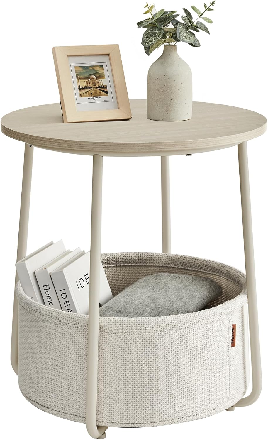 VASAGLE Small Round Side End Table