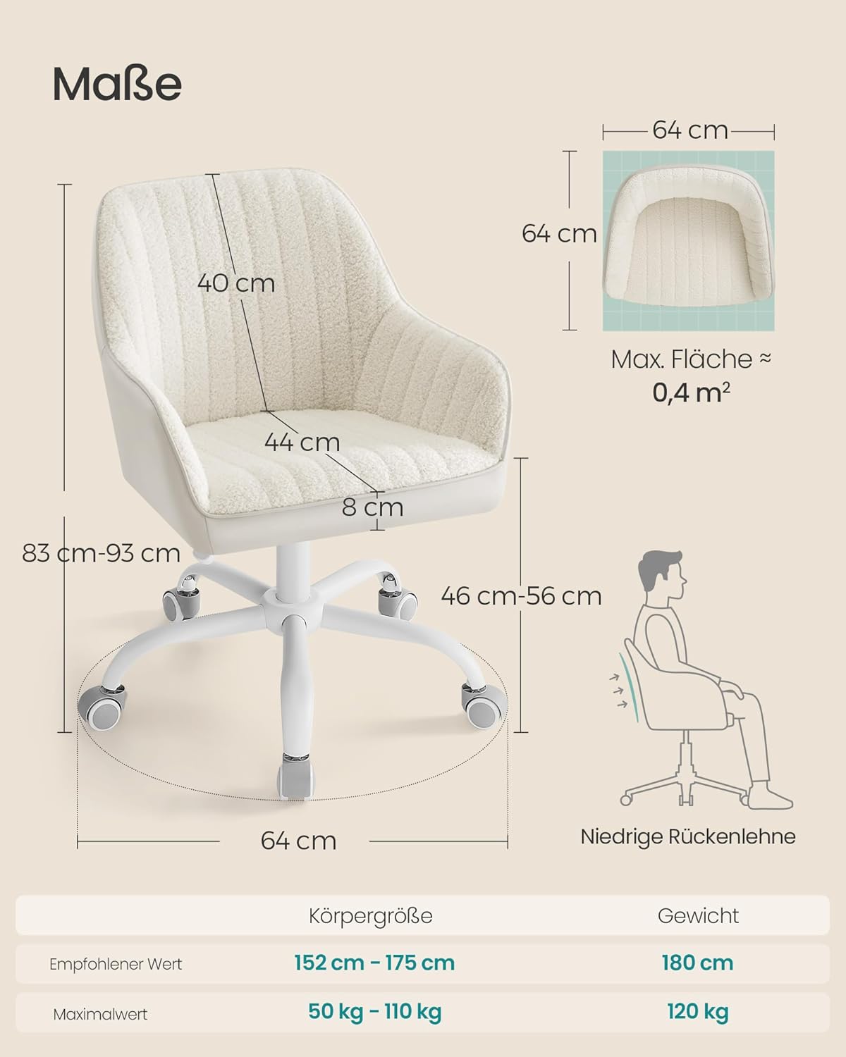 SONGMICS Office Swivel Chair