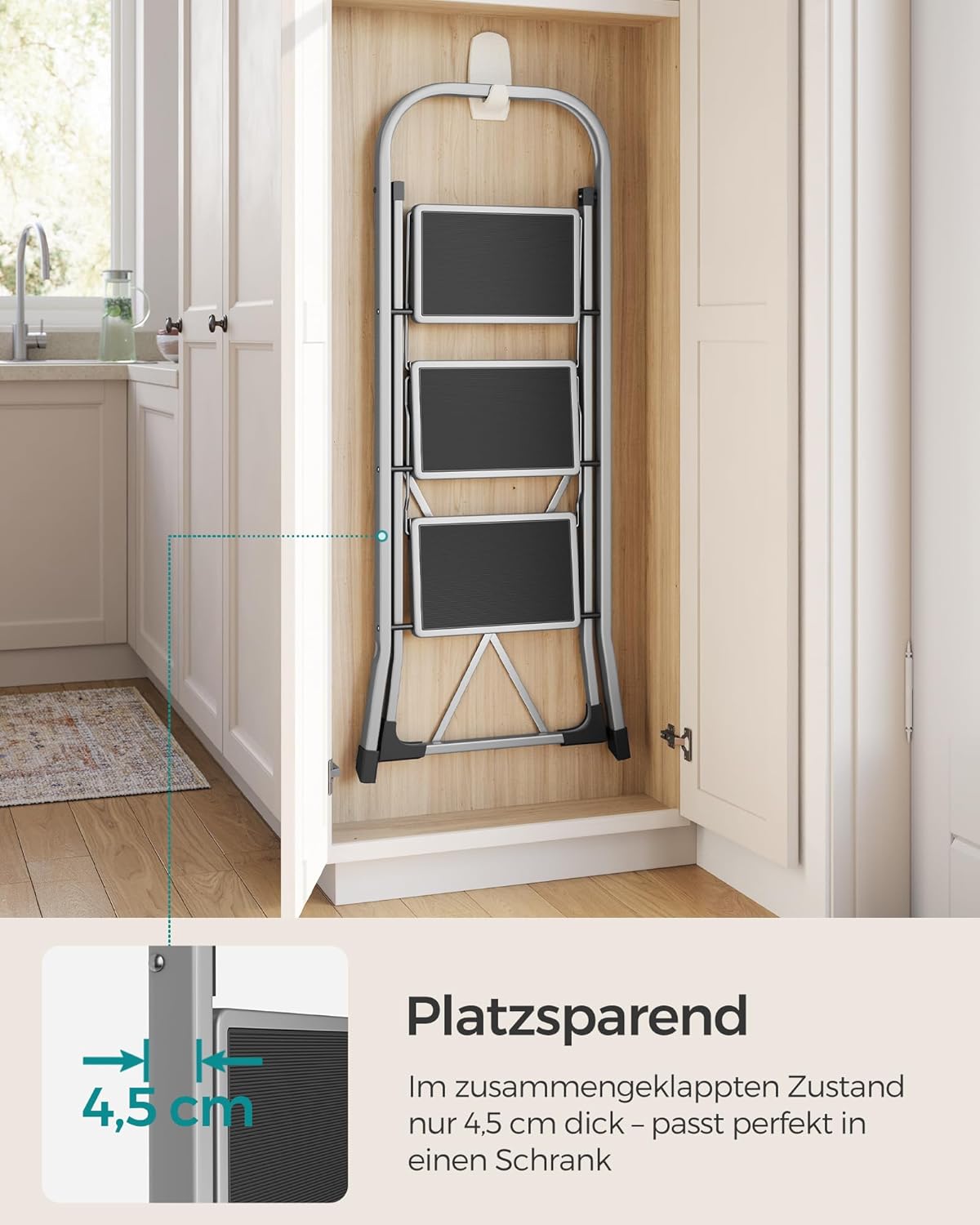 SONGMICS 3-Step Ladder