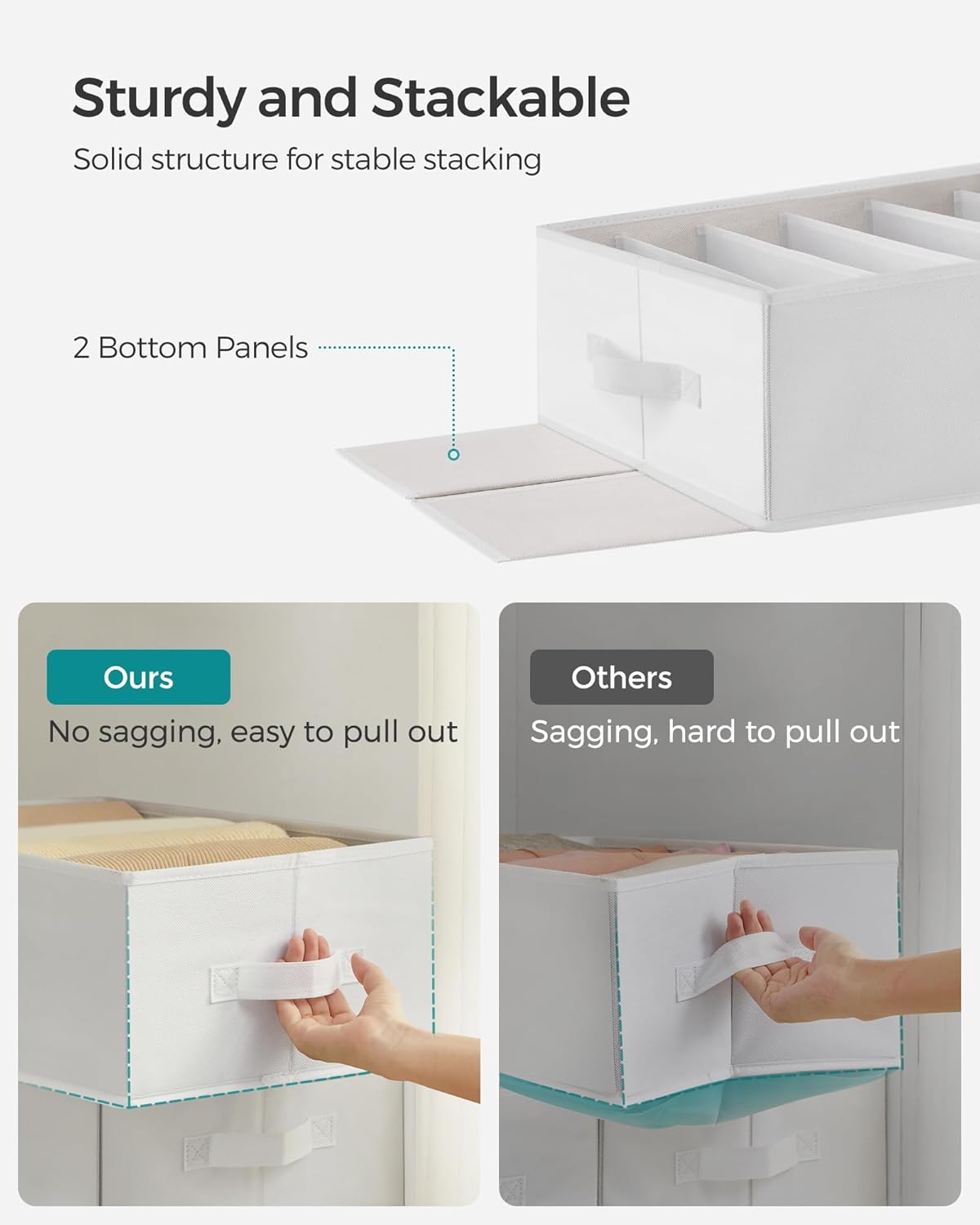 SONGMICS Set of 4 Drawer Organisers