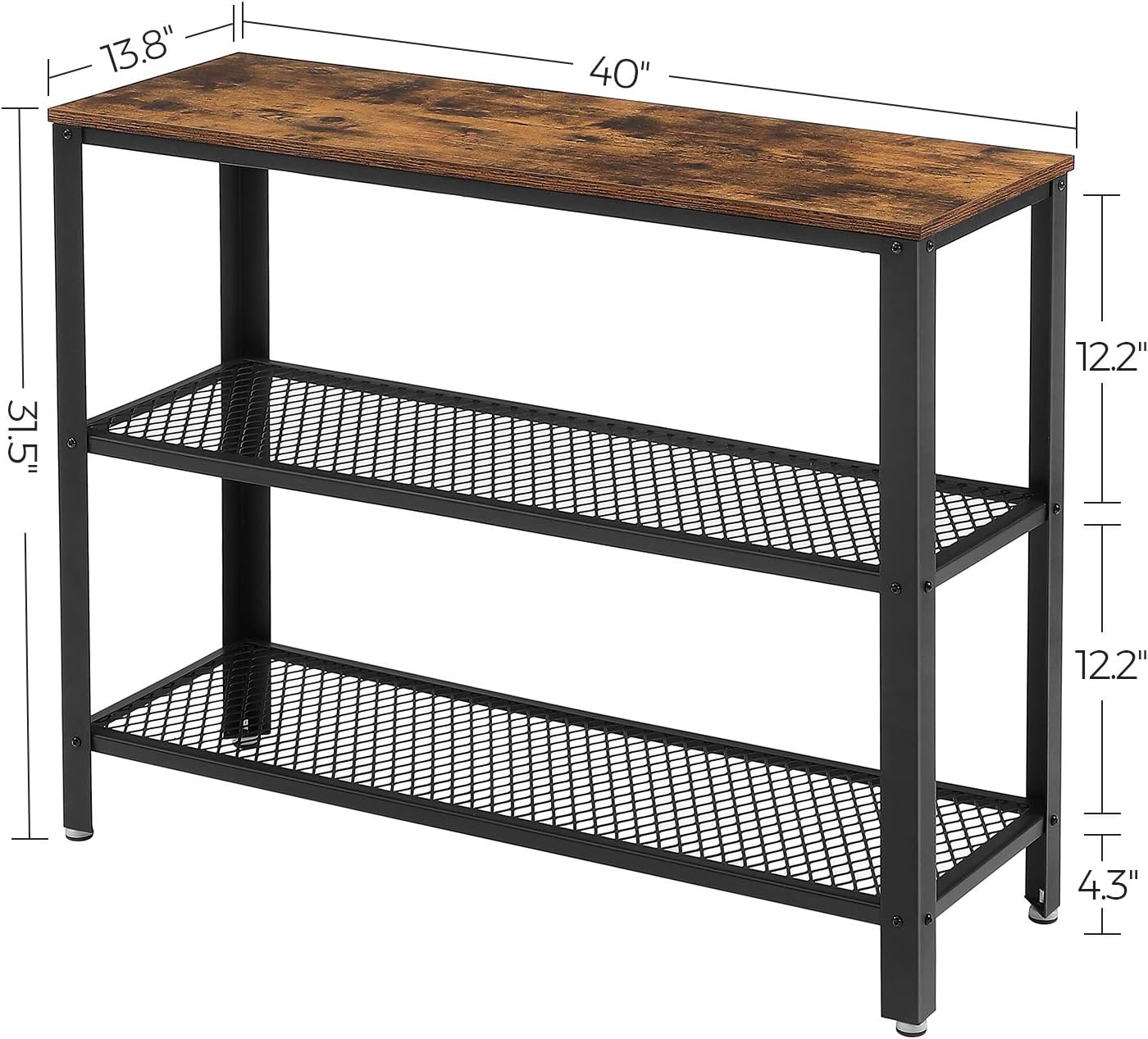VASAGLE 3 Tier Entryway Table