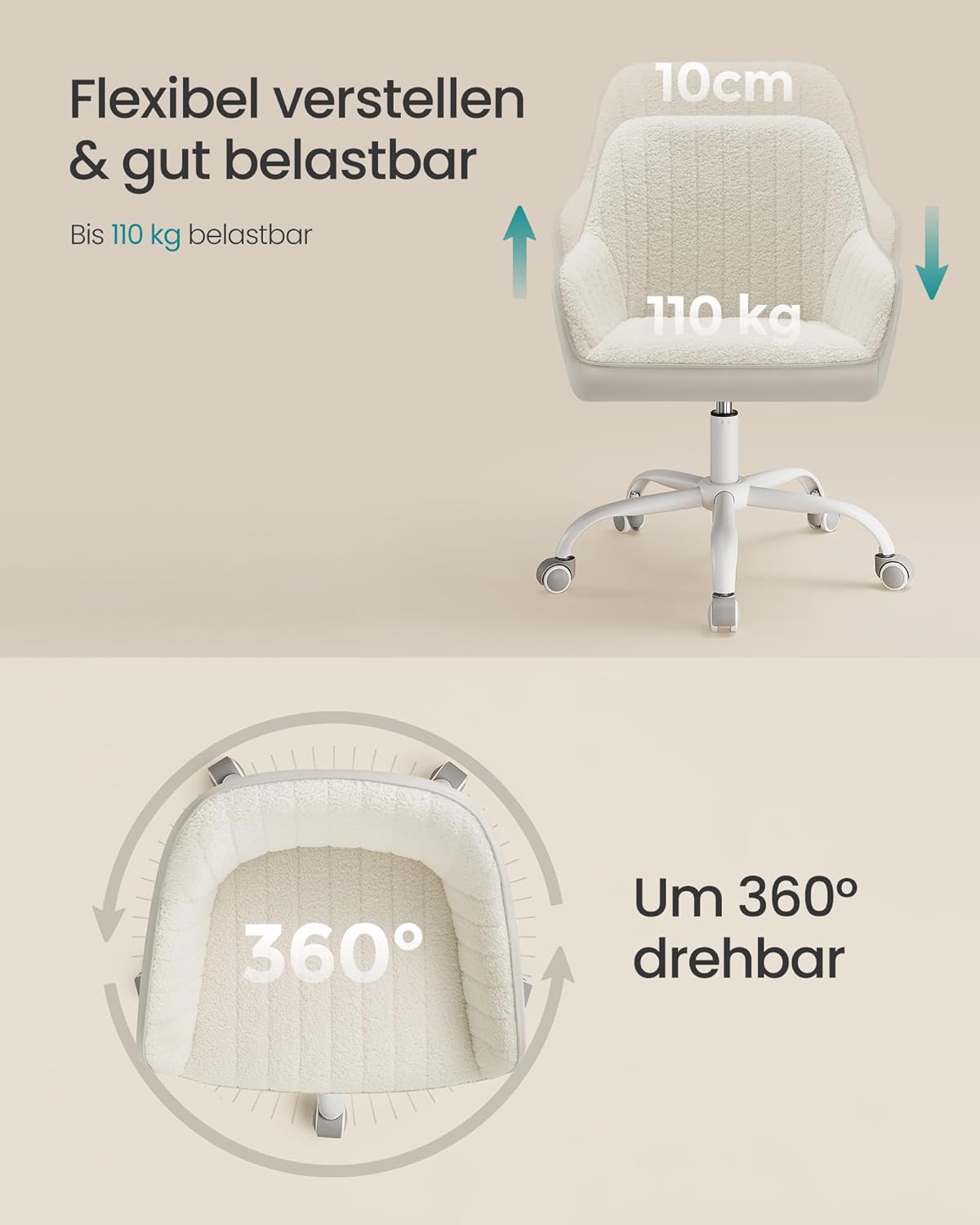 SONGMICS Office Swivel Chair
