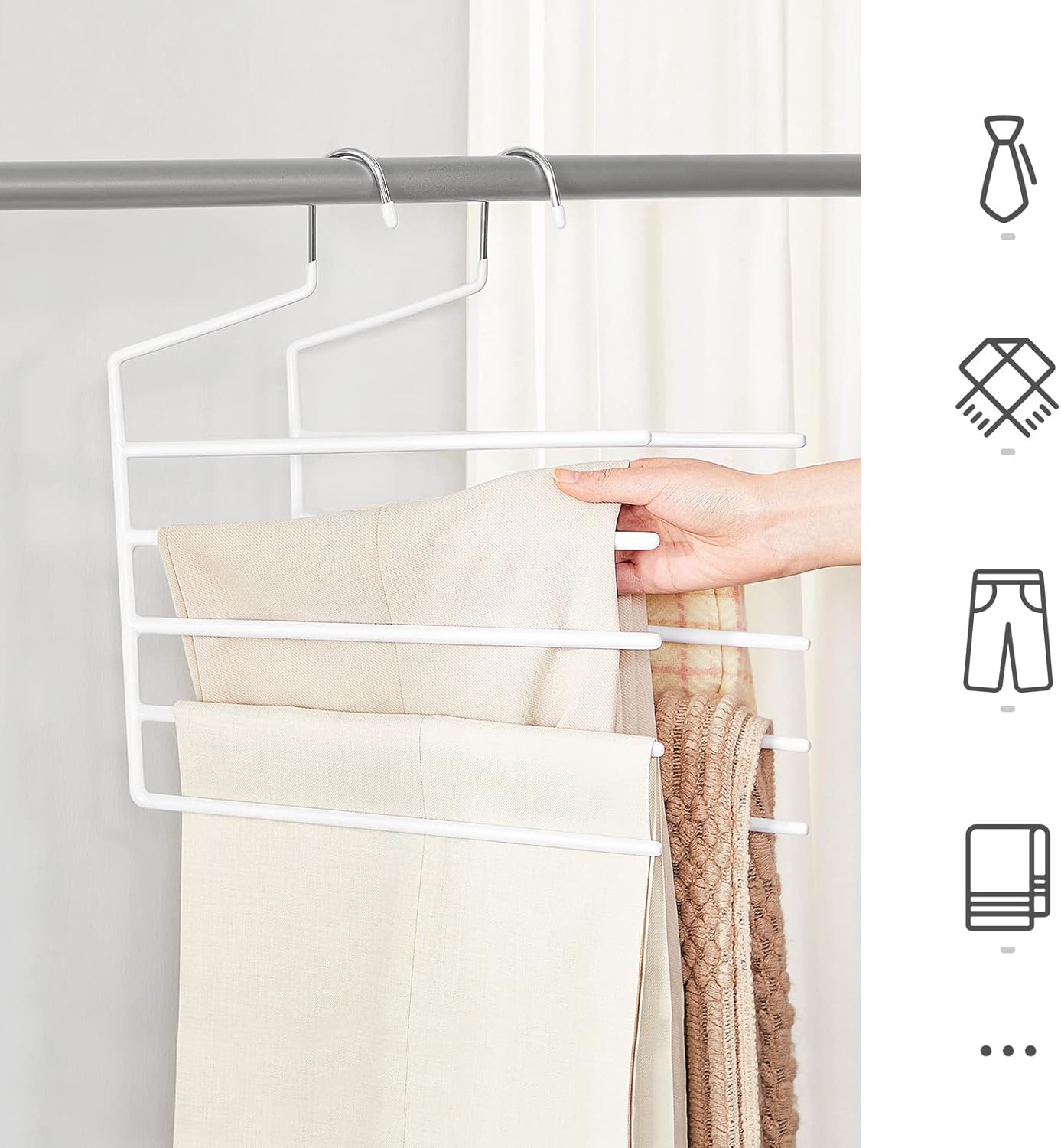 SONGMICS Set of 4 Multiple Clothes Hanger
