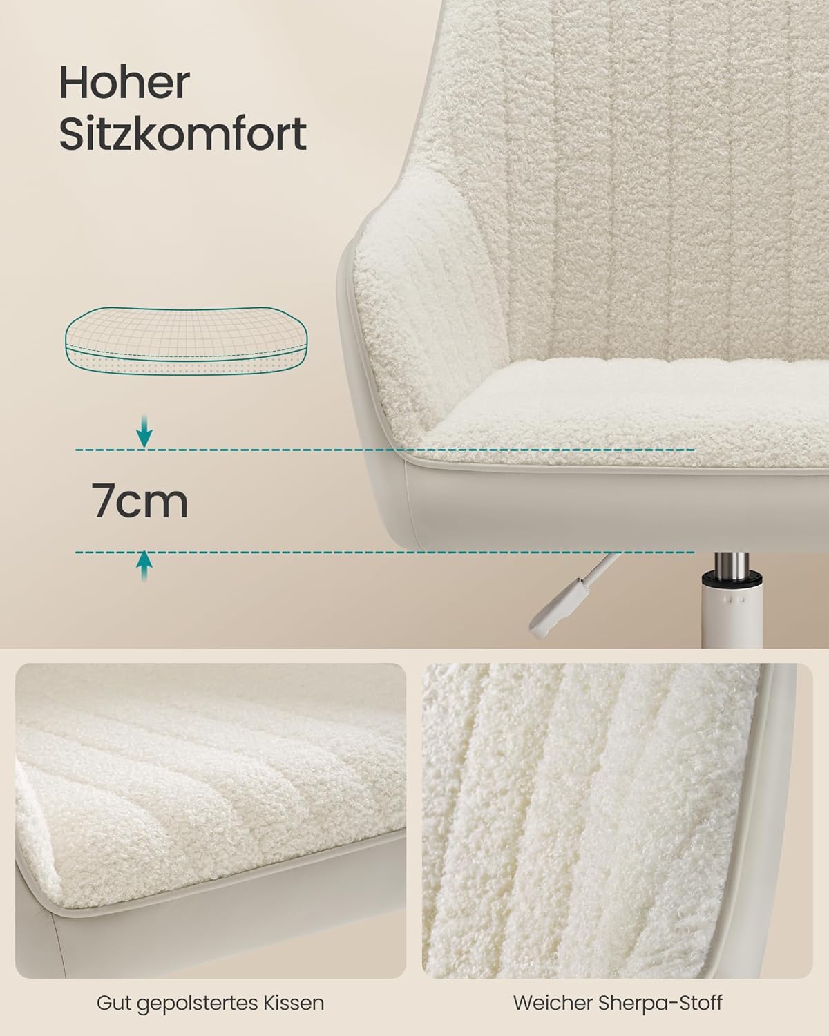 SONGMICS Office Swivel Chair