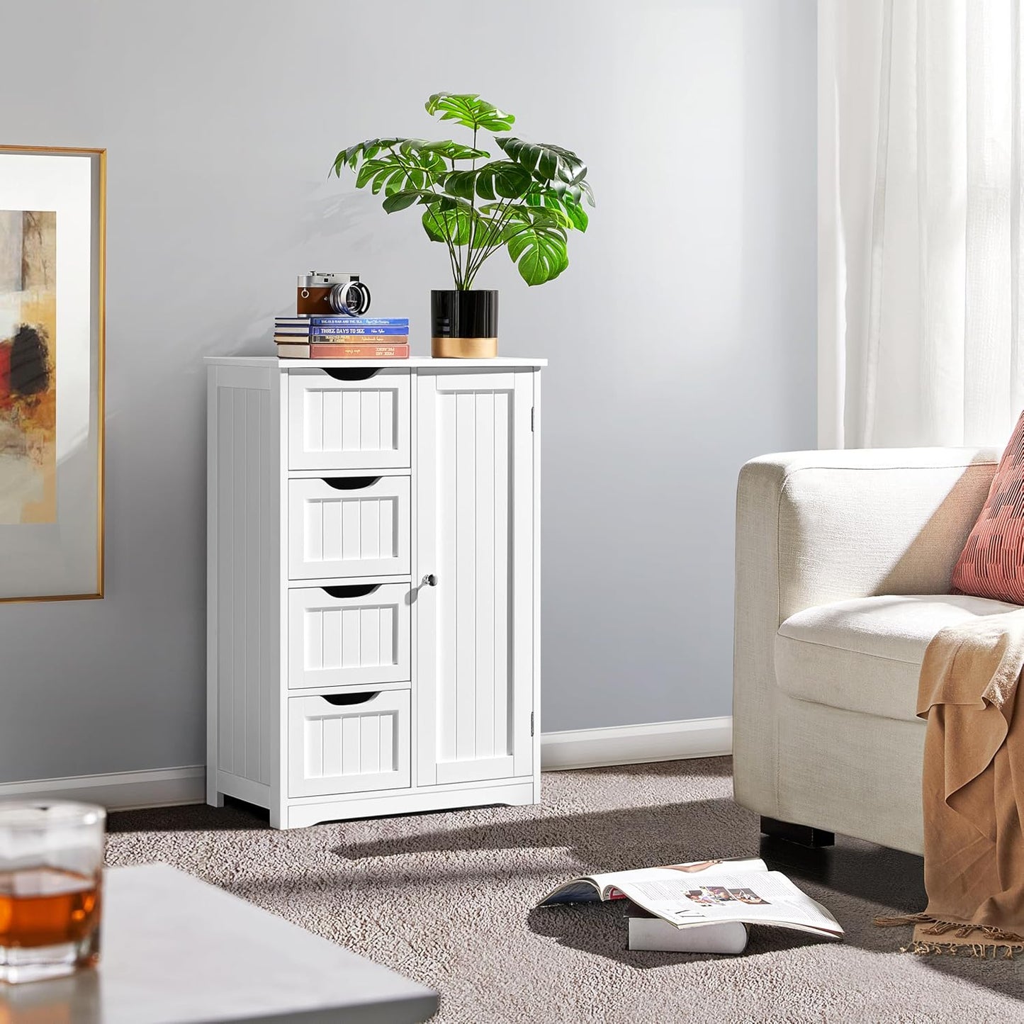 Yaheetech Wooden Floor Cabinet