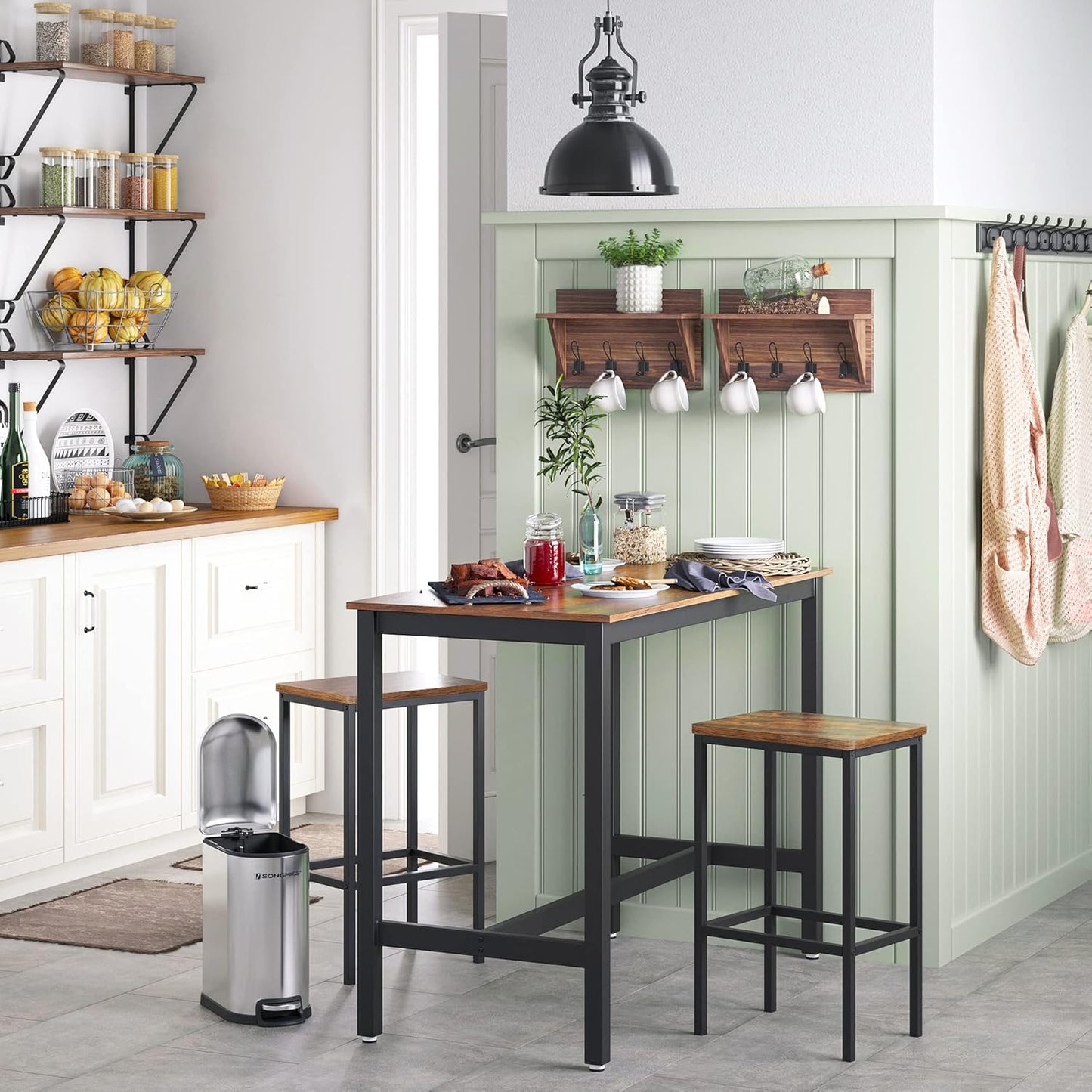 VASAGLE Bar Stools Set of 2