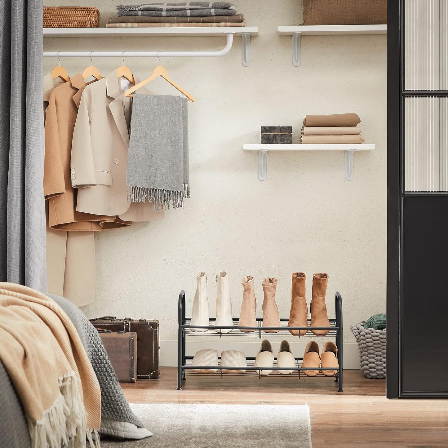 SONGMICS Shoe Rack, 2-Tier