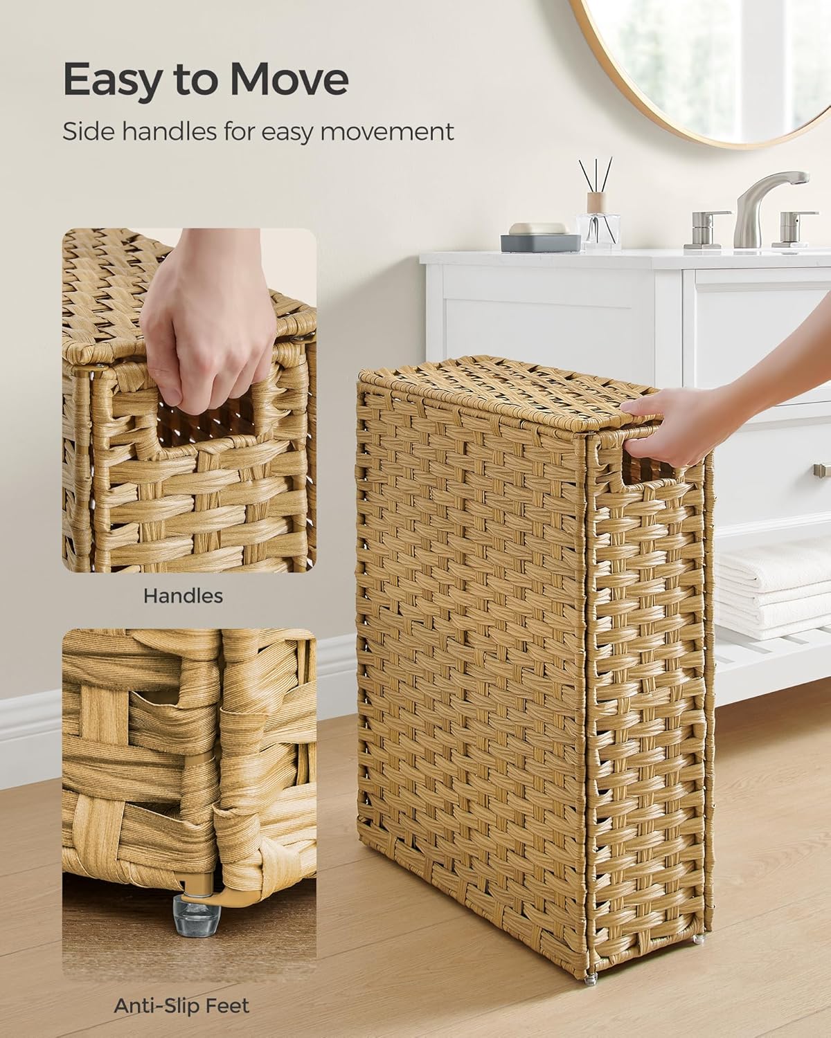 SONGMICS Slim Laundry Basket