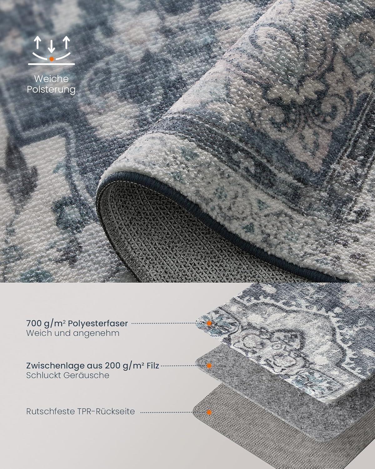 SONGMICS HOME Rug Carpet