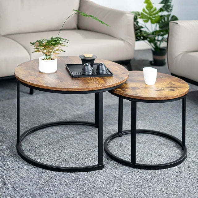 Hawsaiy 2-in-1 Nesting Coffee Table Set FU02001YL