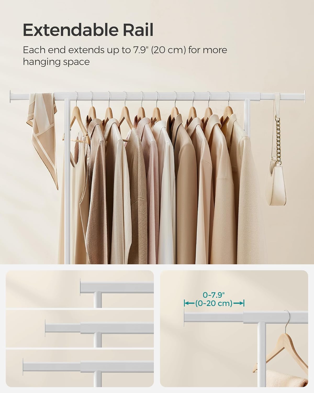 SONGMICS Clothes Rack on Wheels
