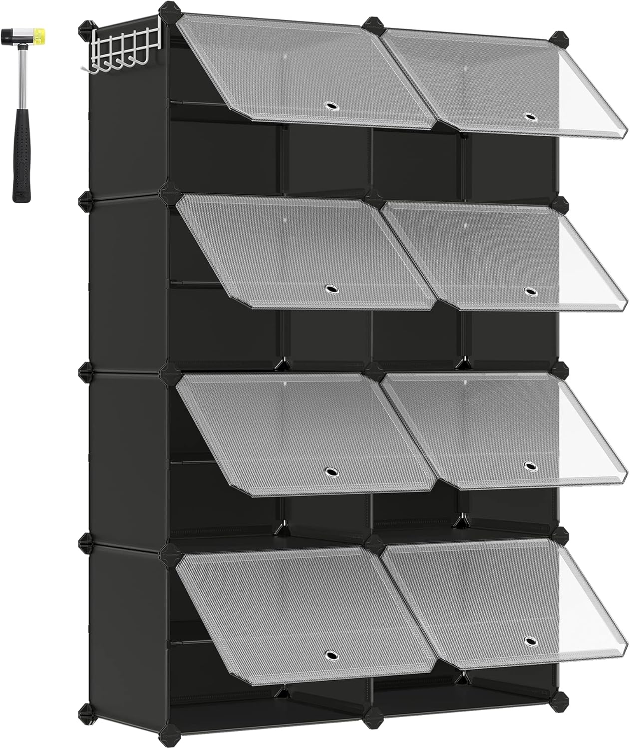 SONGMICS Interlocking Shoe Rack Cubes