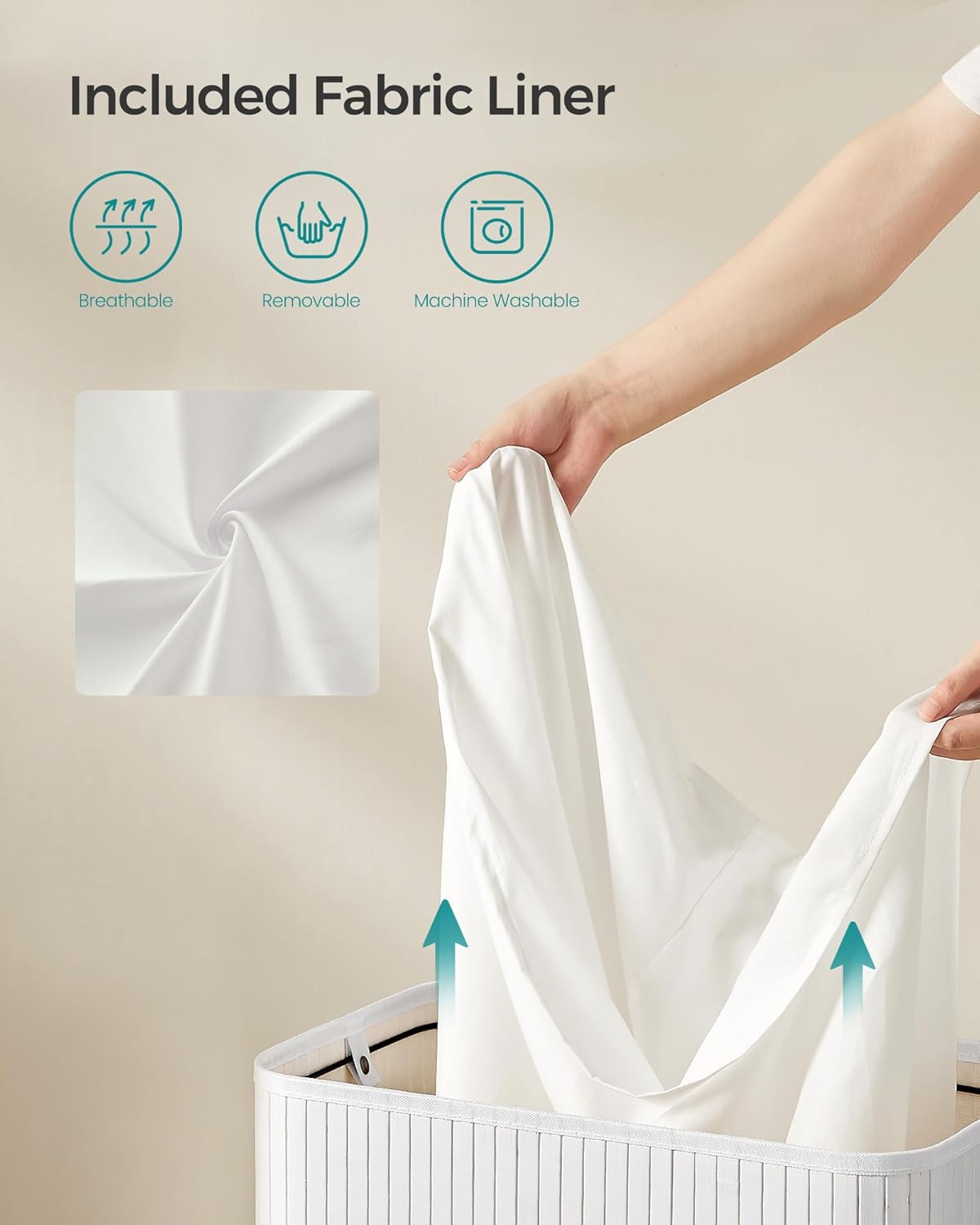 SONGMICS Laundry Hamper with Lid