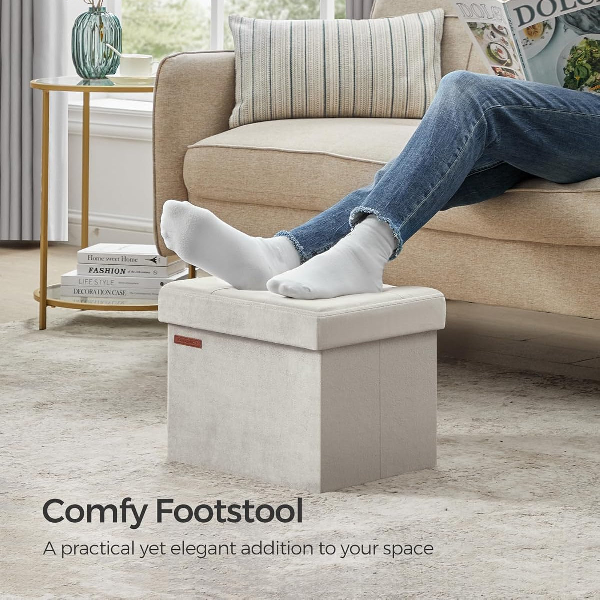 SONGMICS Storage Stool