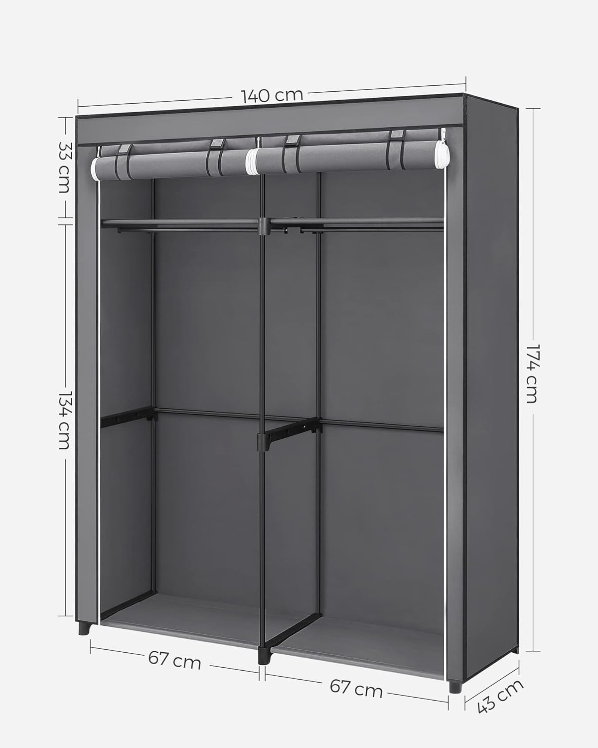 SONGMICS Wardrobe, Clothes Storage Wardrobe