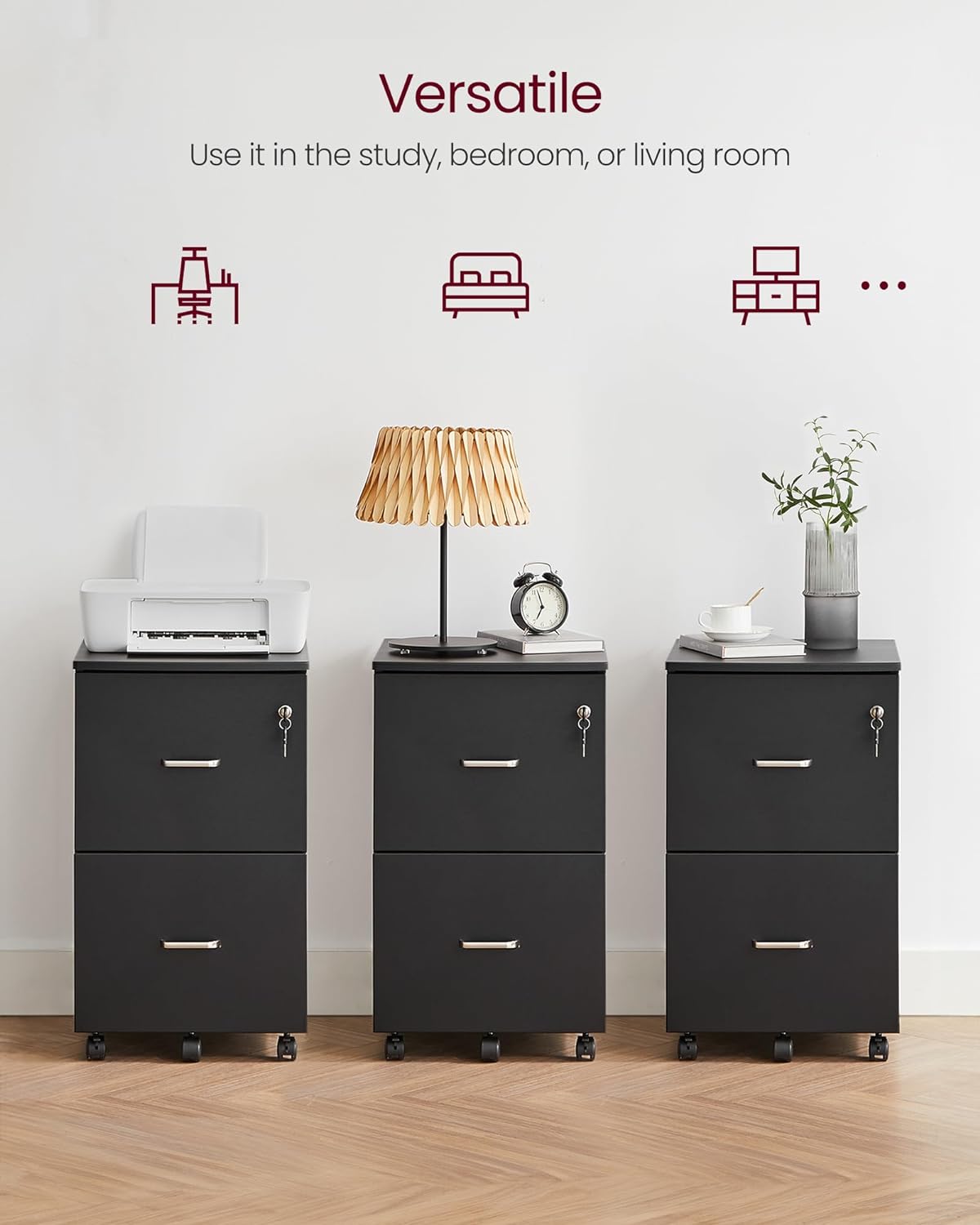 VASAGLE 2-Drawer File Cabinet