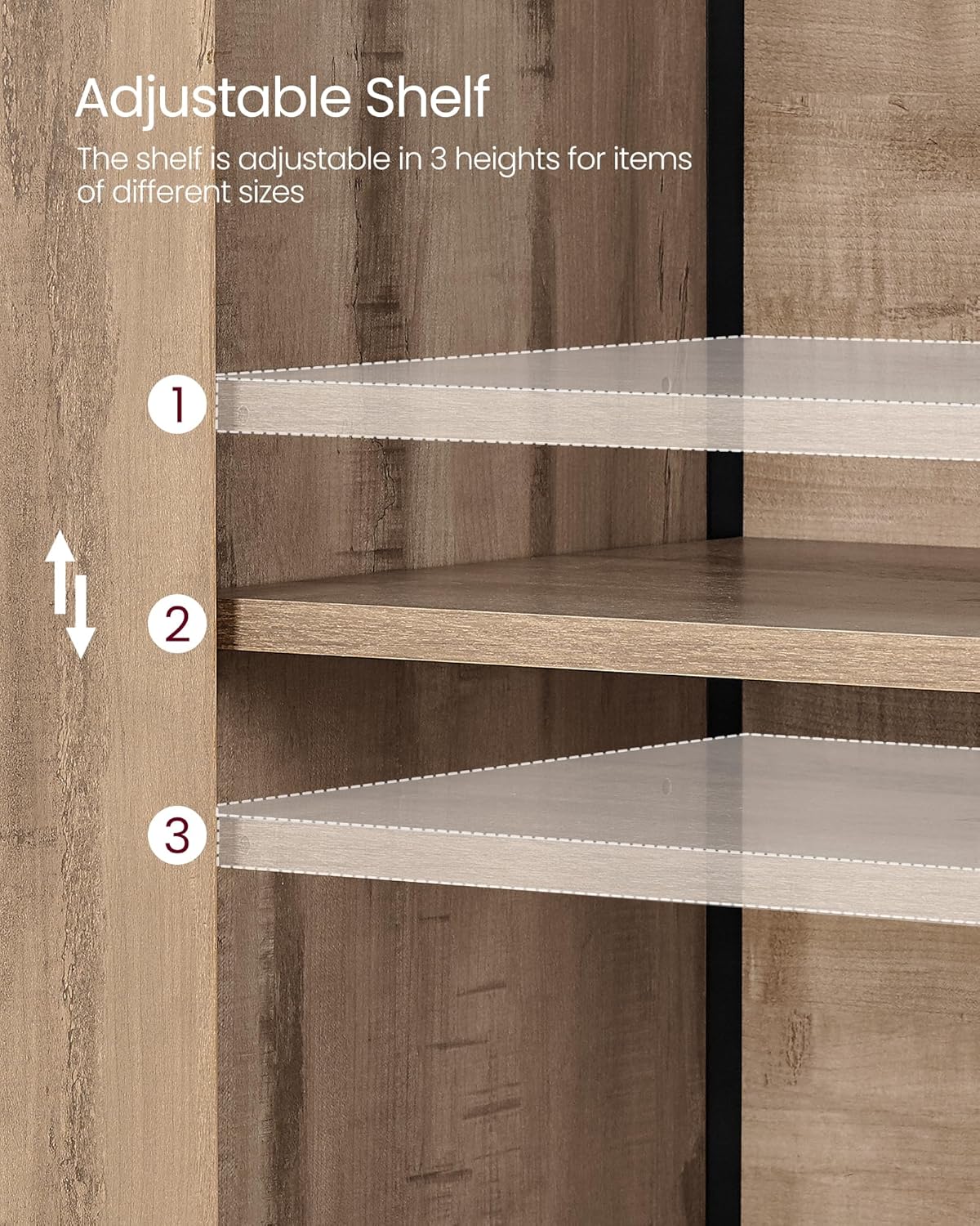 VASAGLE Freestanding Storage Cabinet,