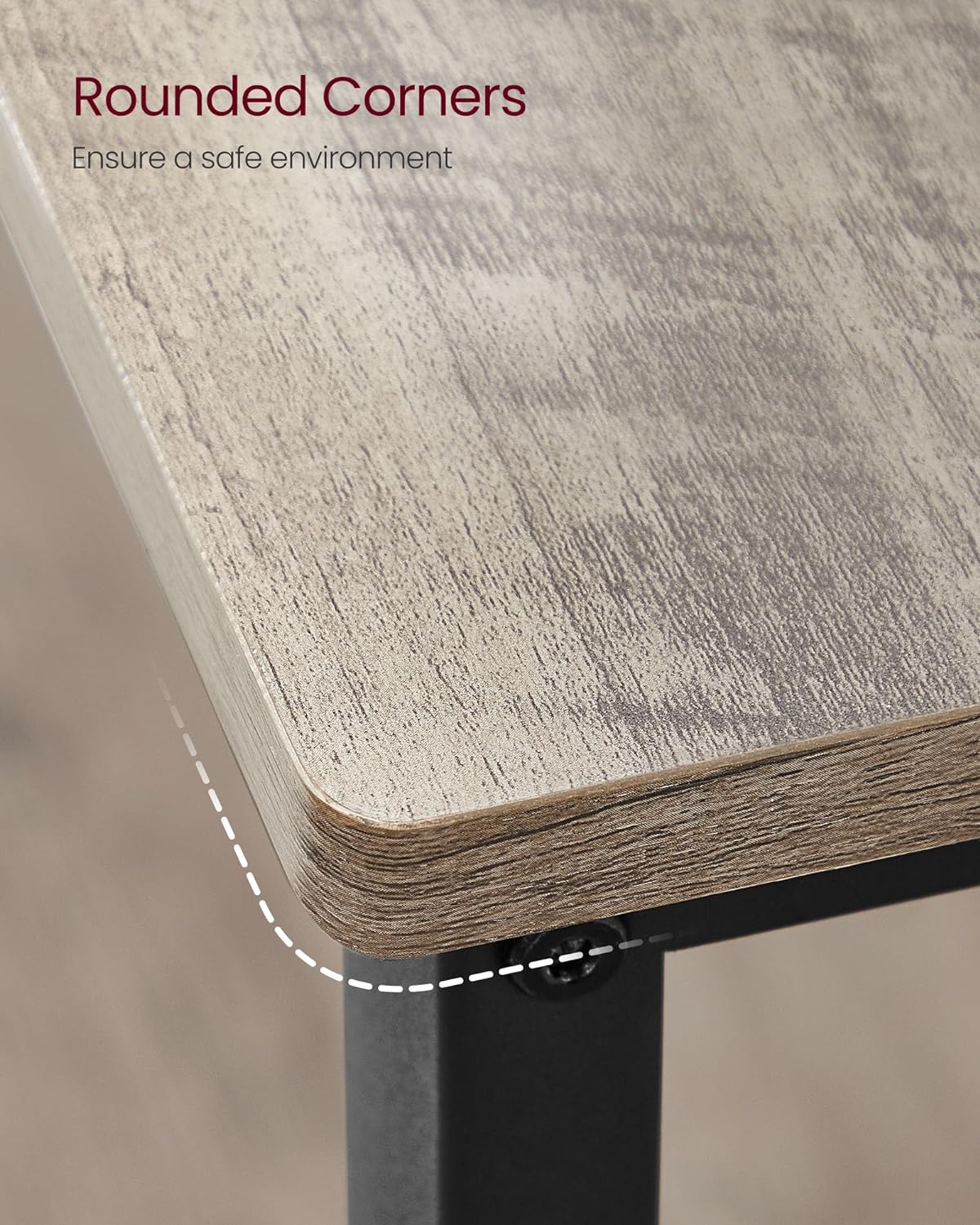 VASAGLE 3 Shelves with Large Worktop