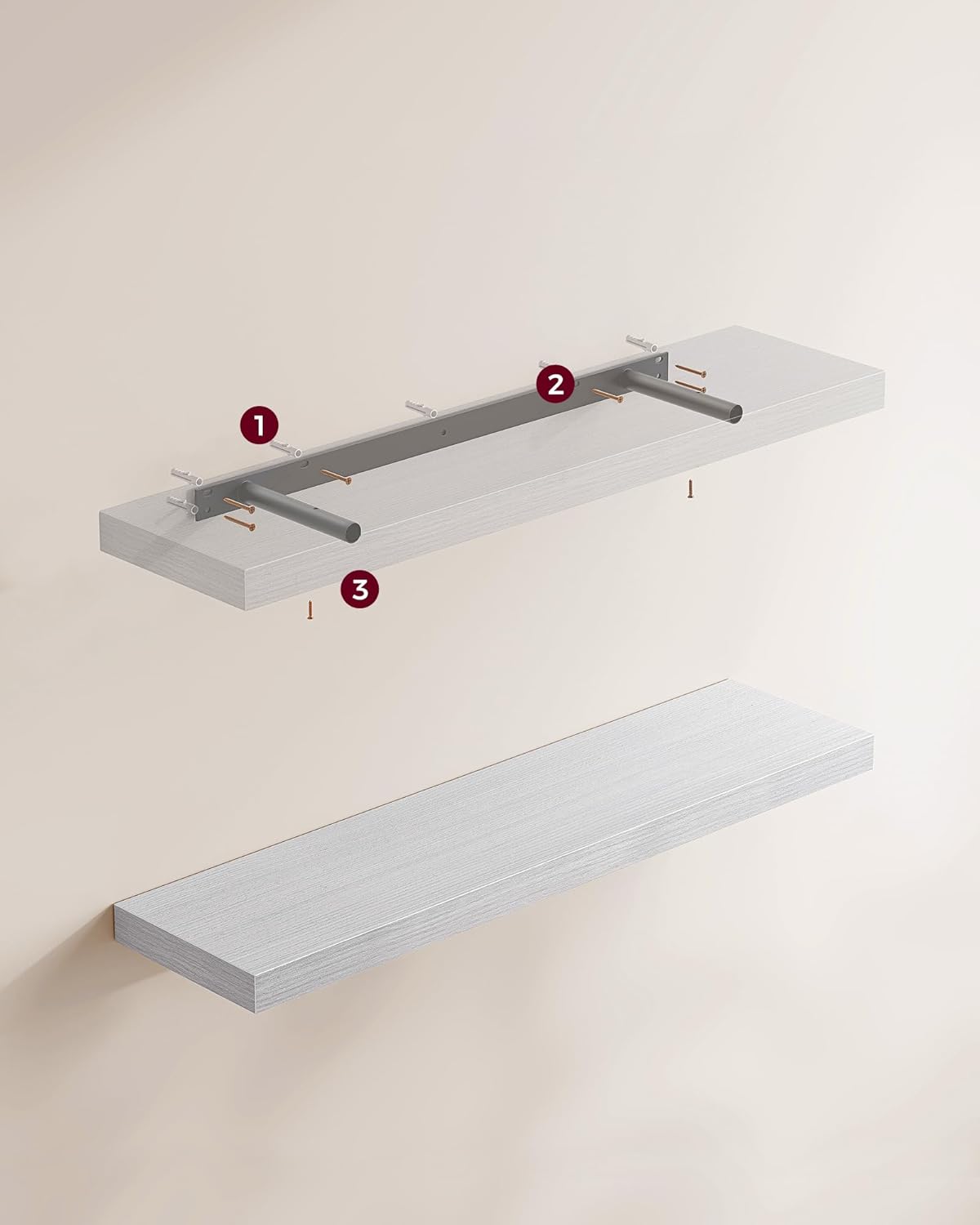 VASAGLE Wall Shelf 2 Pcs