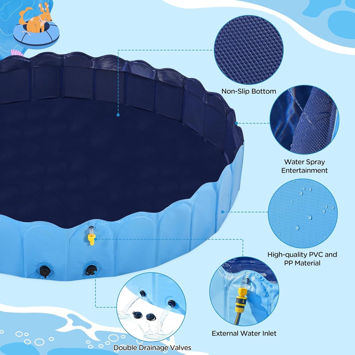 Yaheetech Foldable Pool