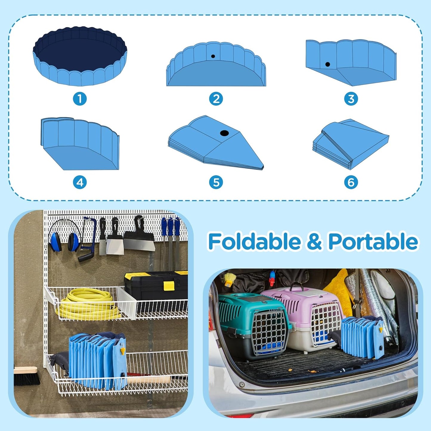 Yaheetech Foldable Pool