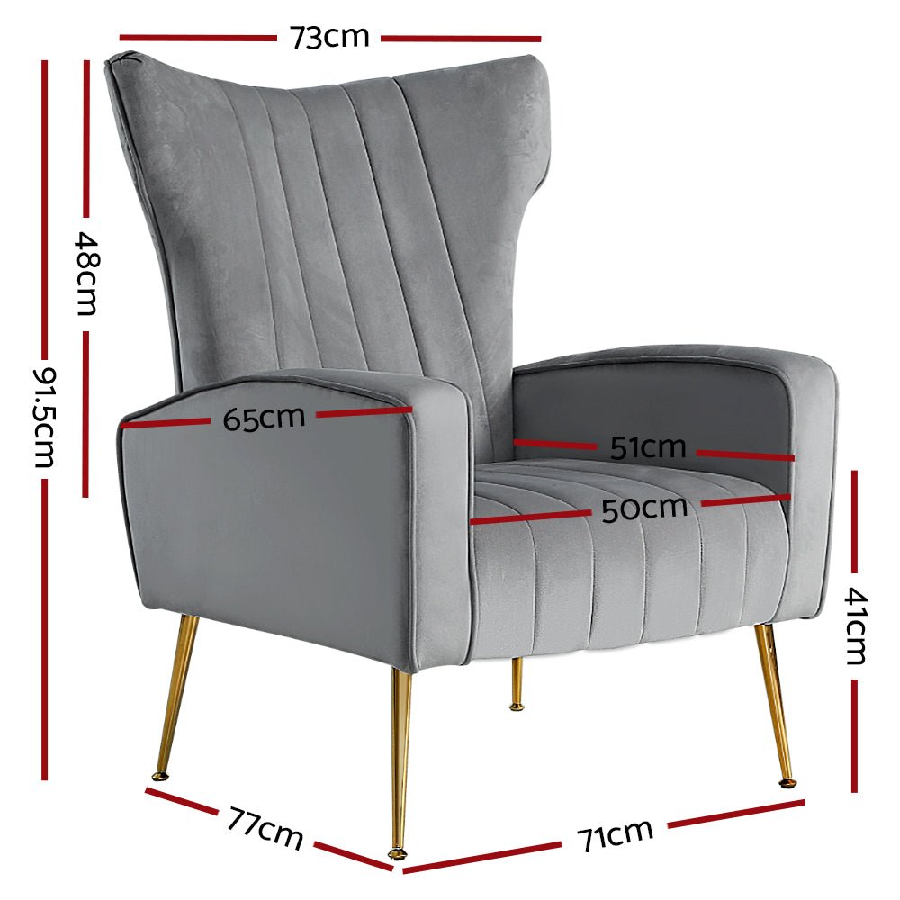 Modern Velvet Armchair