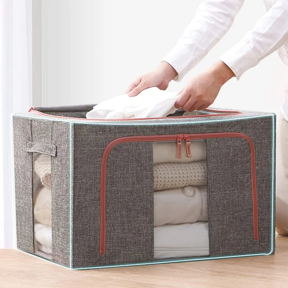 Metal Frame Storage Bag Box (2pcs)