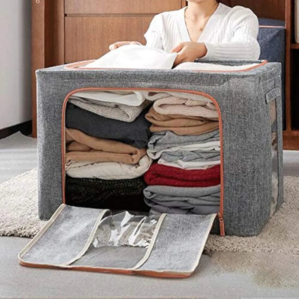Metal Frame Storage Bag Box (2pcs)