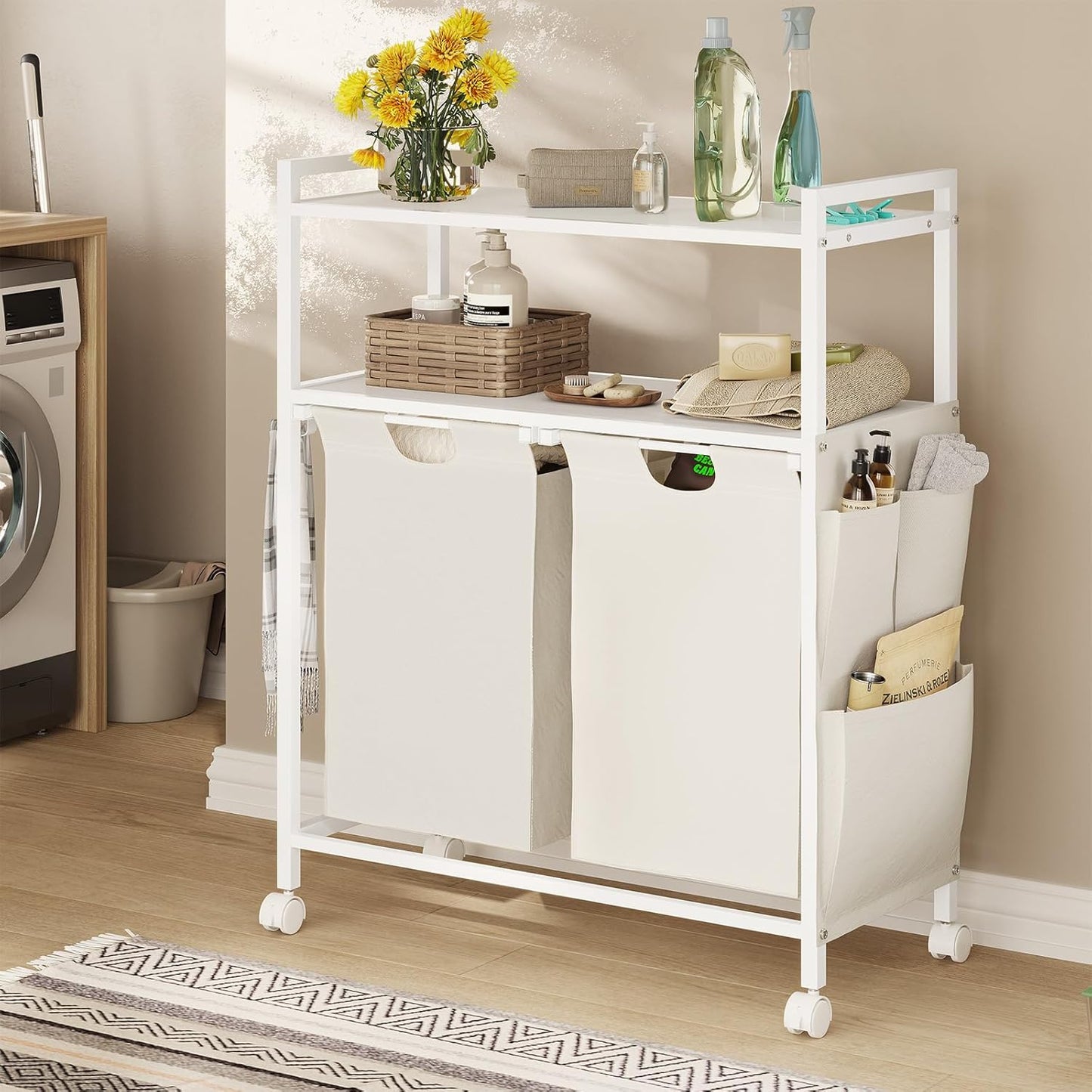 Laundry Basket 2 Compartments