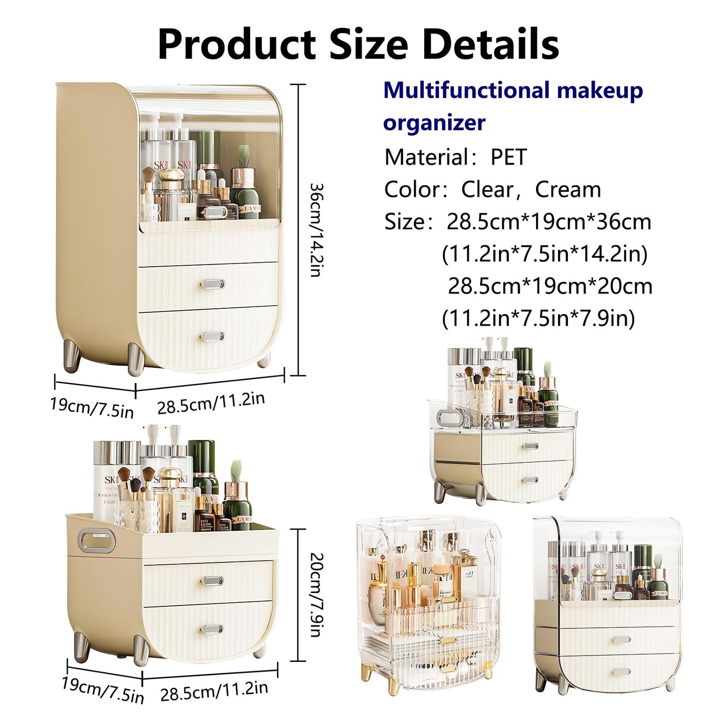 Makeup Organizer (Cream)