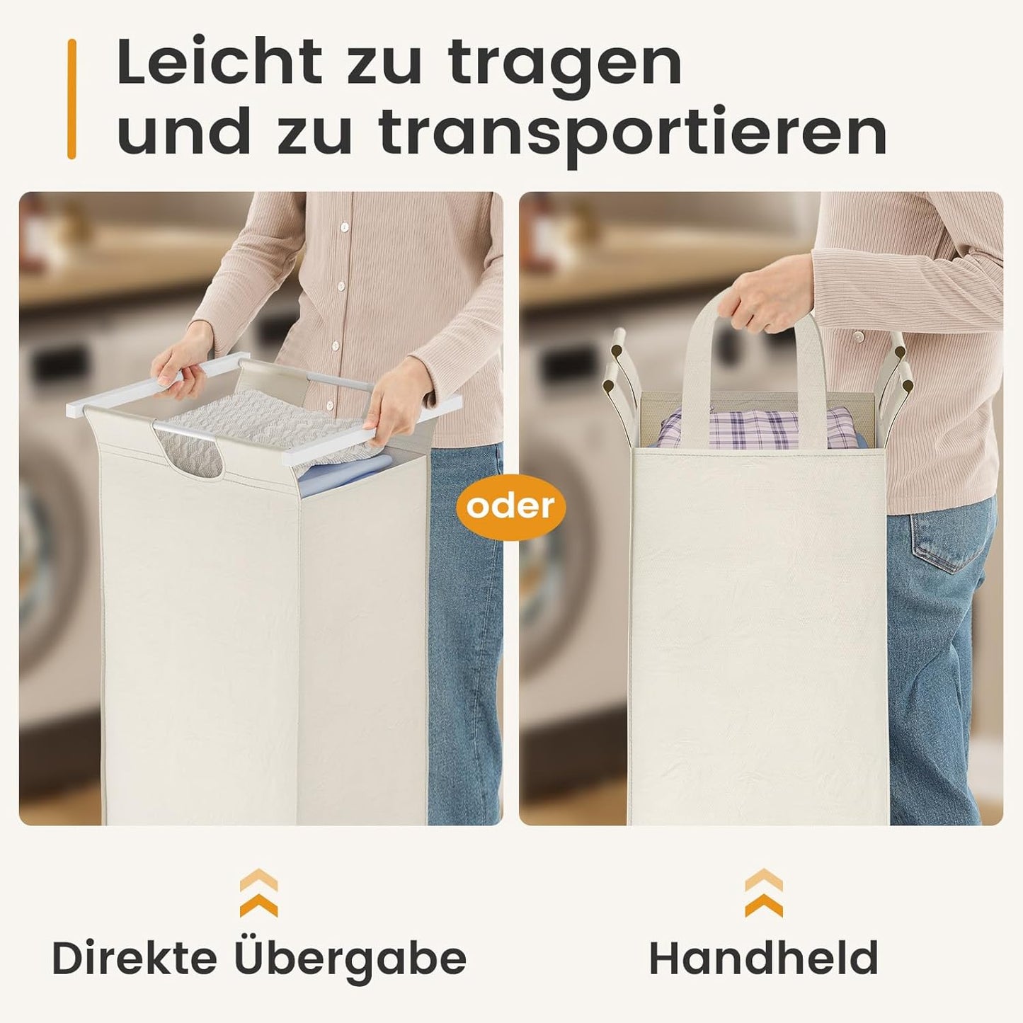 Laundry Basket 2 Compartments