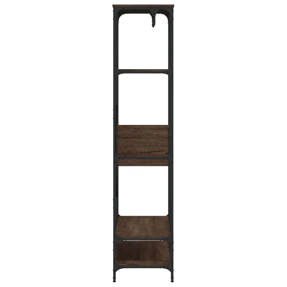 Clothes Rack Brown Oak Engineered Wood, Metal Compact