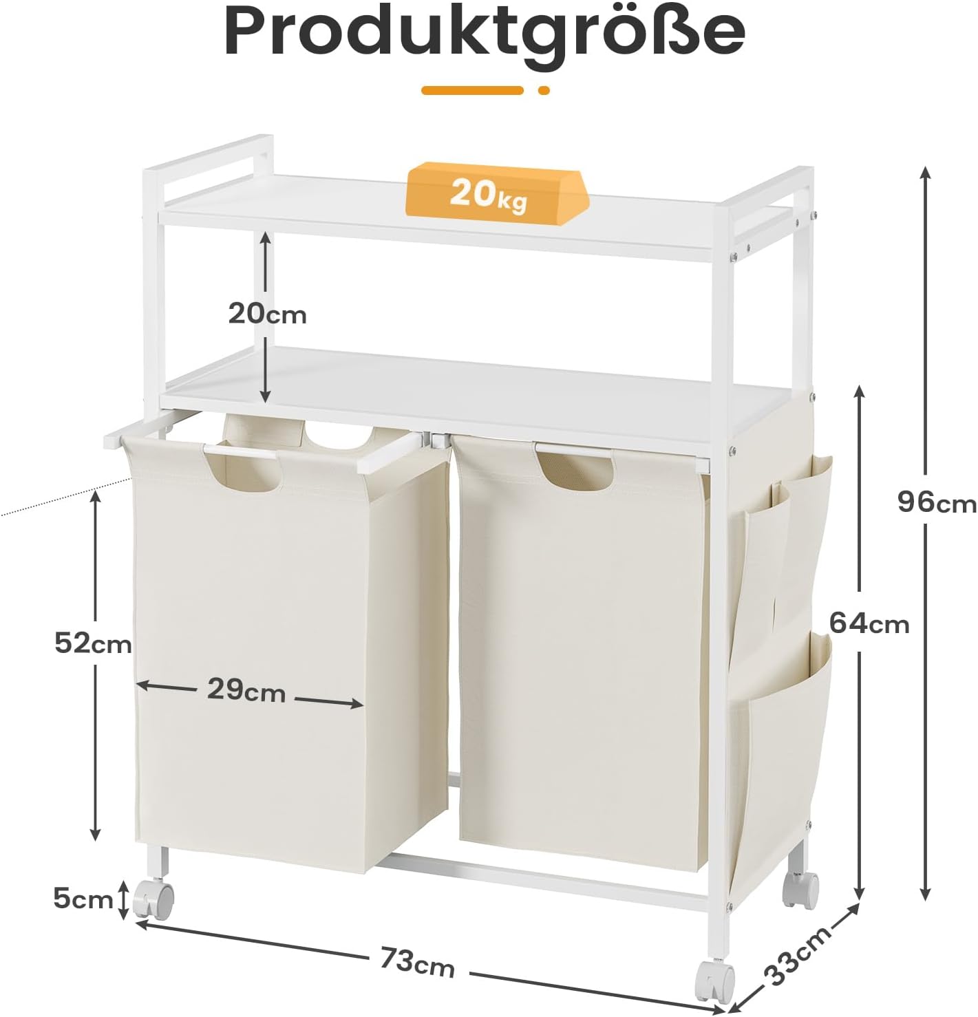 Laundry Basket 2 Compartments