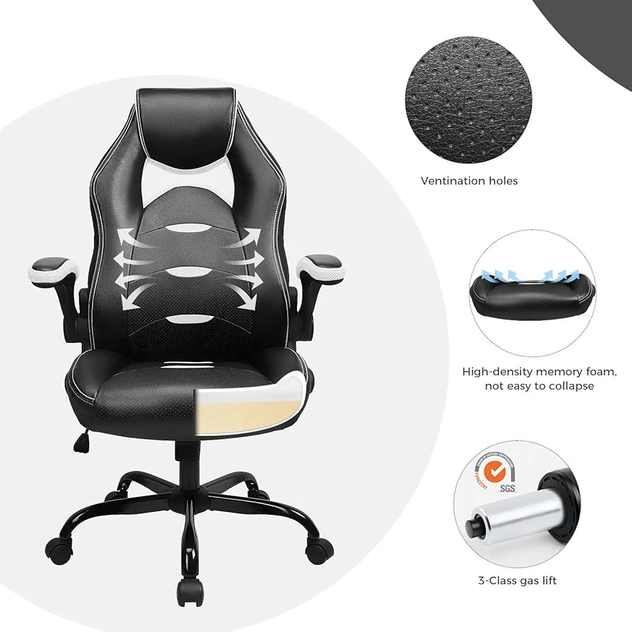 BASETBL Office Chair Folding Armrest Height Adjustable