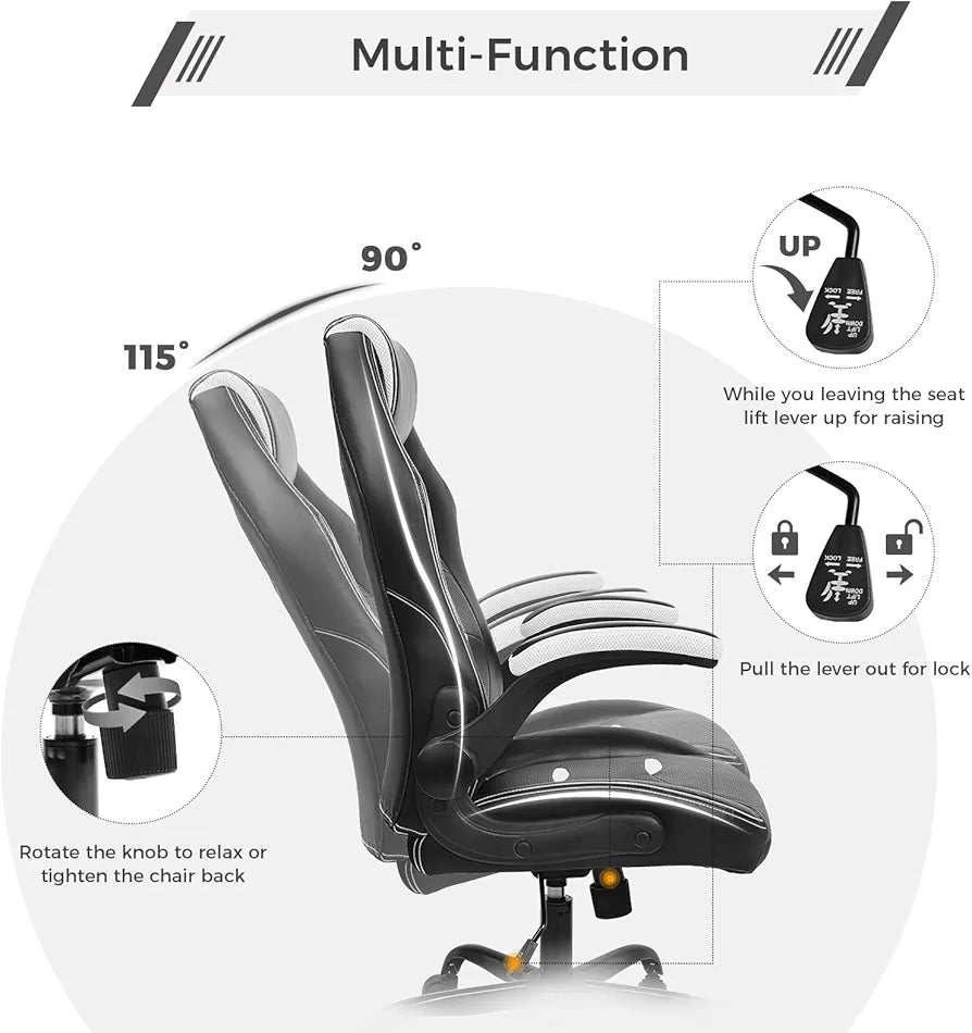 BASETBL Office Chair Folding Armrest Height Adjustable