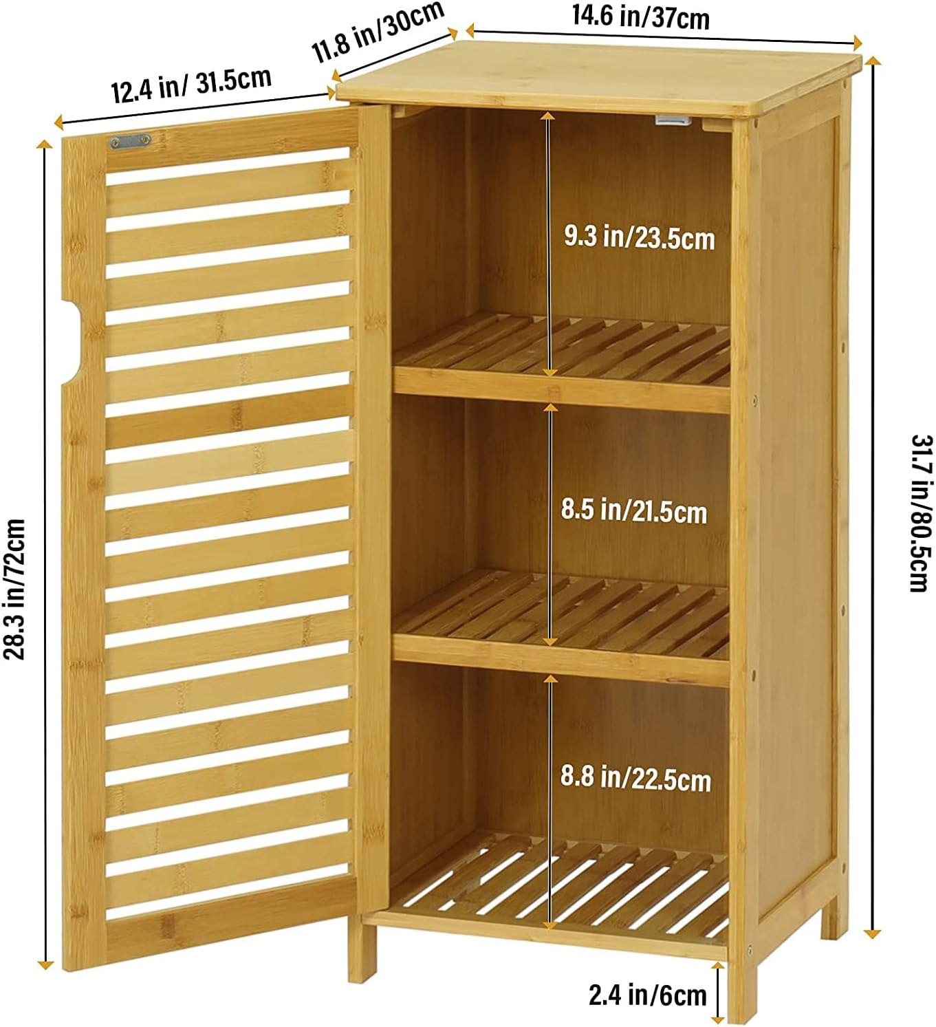 Narrow Bamboo Cabinet
