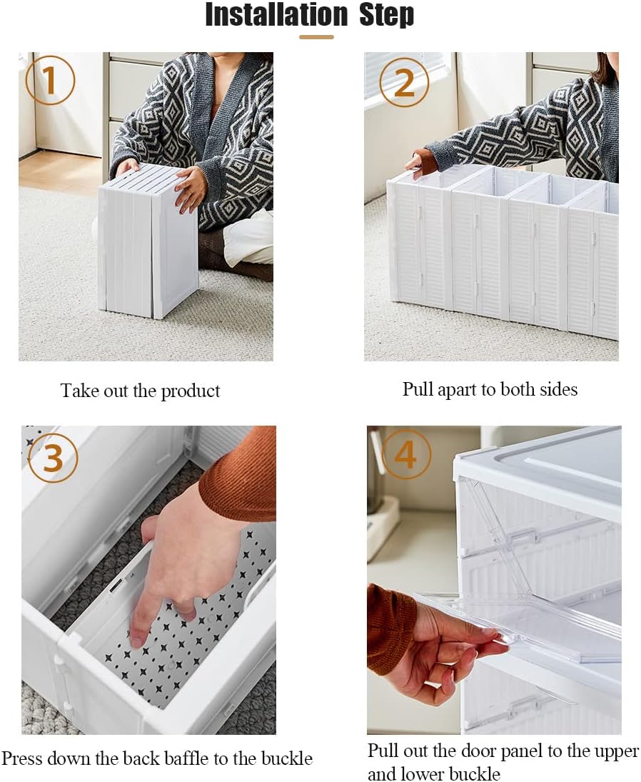 6 Layers Shoes Box Foldable Transparent Cabinet