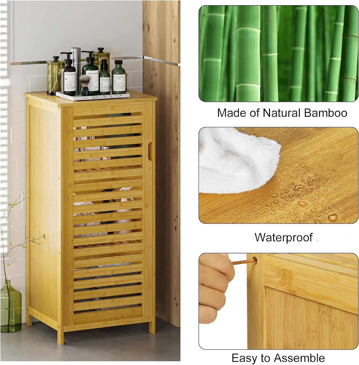 Narrow Bamboo Cabinet