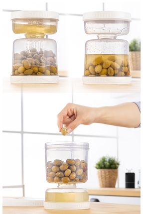 Strainer Leakproof Olive Pickle Jar Storage Container