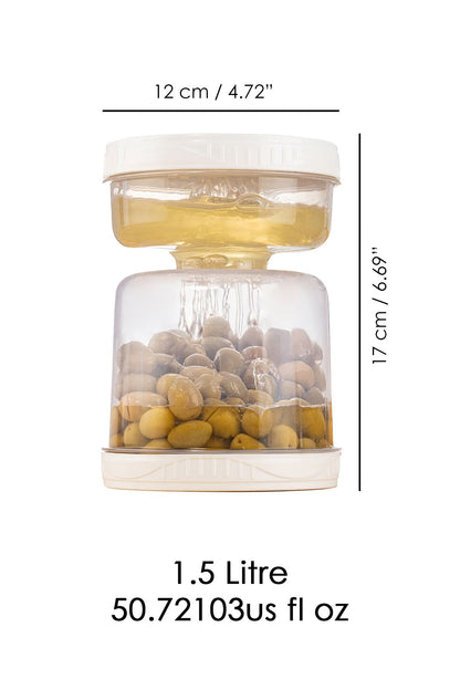 Strainer Leakproof Olive Pickle Jar Storage Container