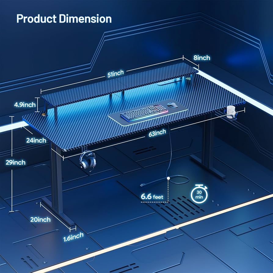 HLDIRECT Gaming Desk II12BLACK
