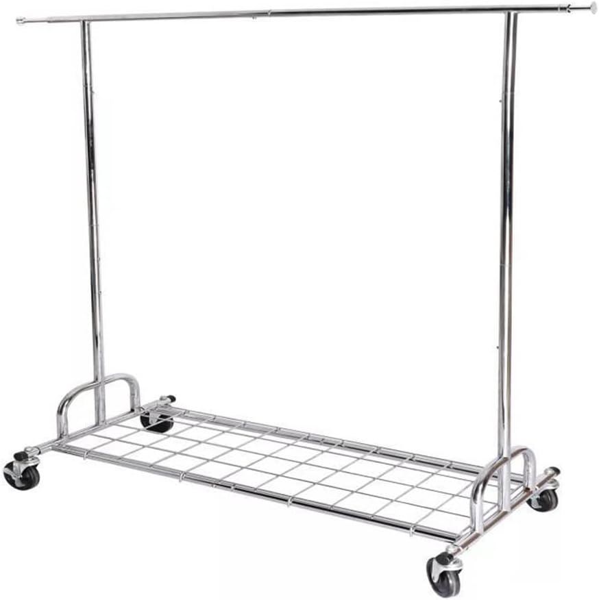 Simple Adjustable 2-in-1 Heavy Duty Clothing Garment Rack