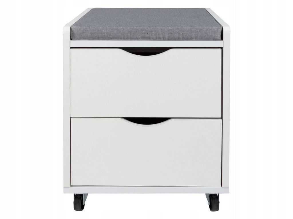 Livarno Home Mobile Pedestal with 2 Drawers and Seat Cushion