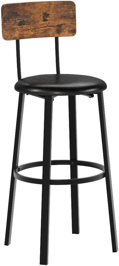 VASAGLE Bar Stools, Set of 2