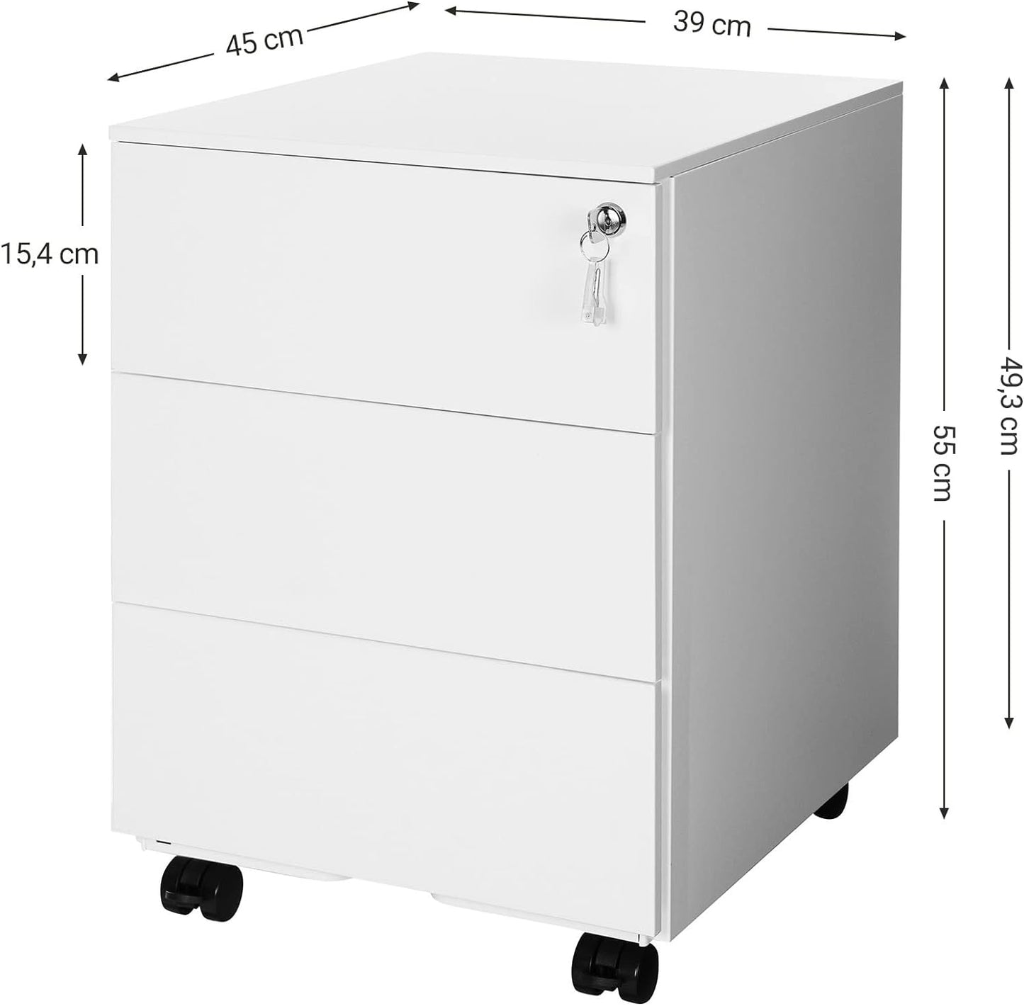 SONGMICS Mobile Desk Cabinet